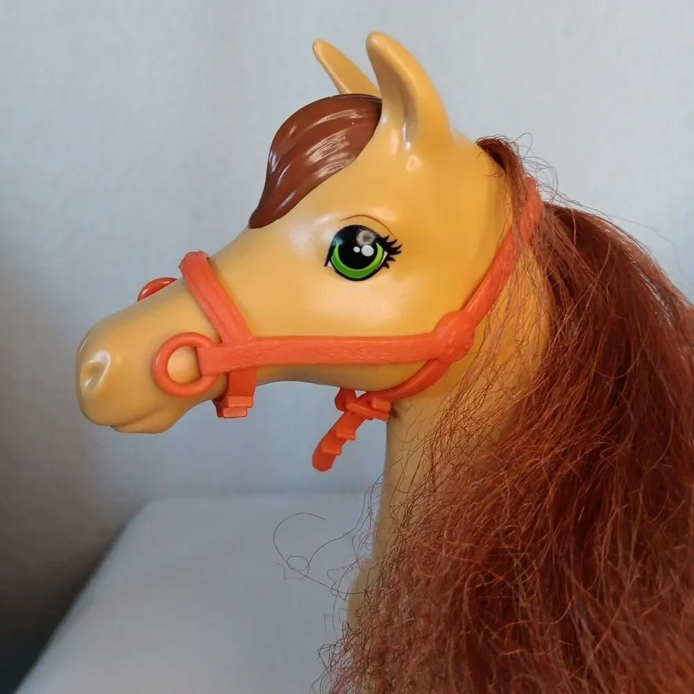Barbie Horse Lot Pink Brown  Saddles Stable Replacement Brushable Hair